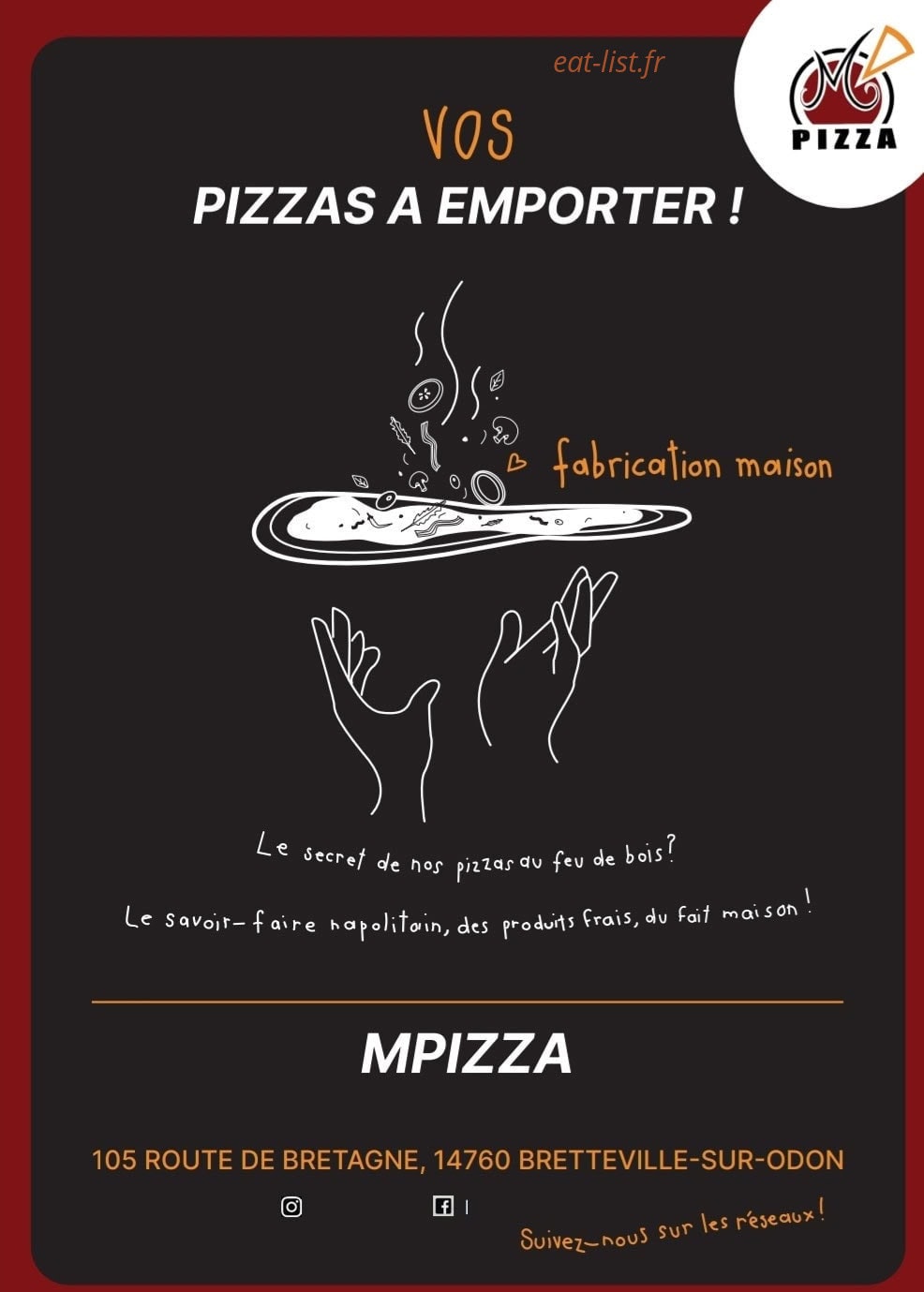 Mpizza — carte page 1