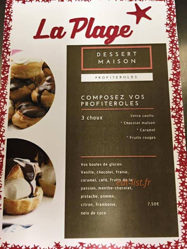 La Plage — carte page 2