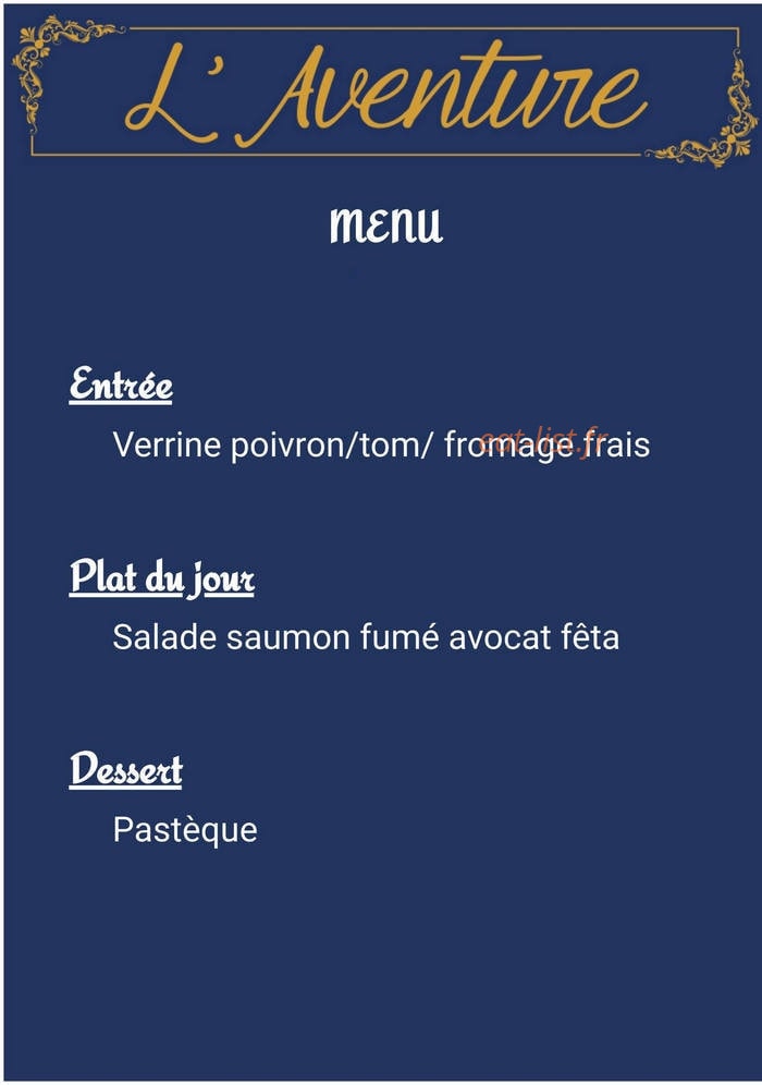 L'aventure — carte page 1