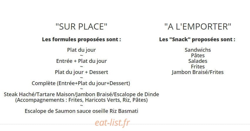 L'Odon Restauration — carte page 1
