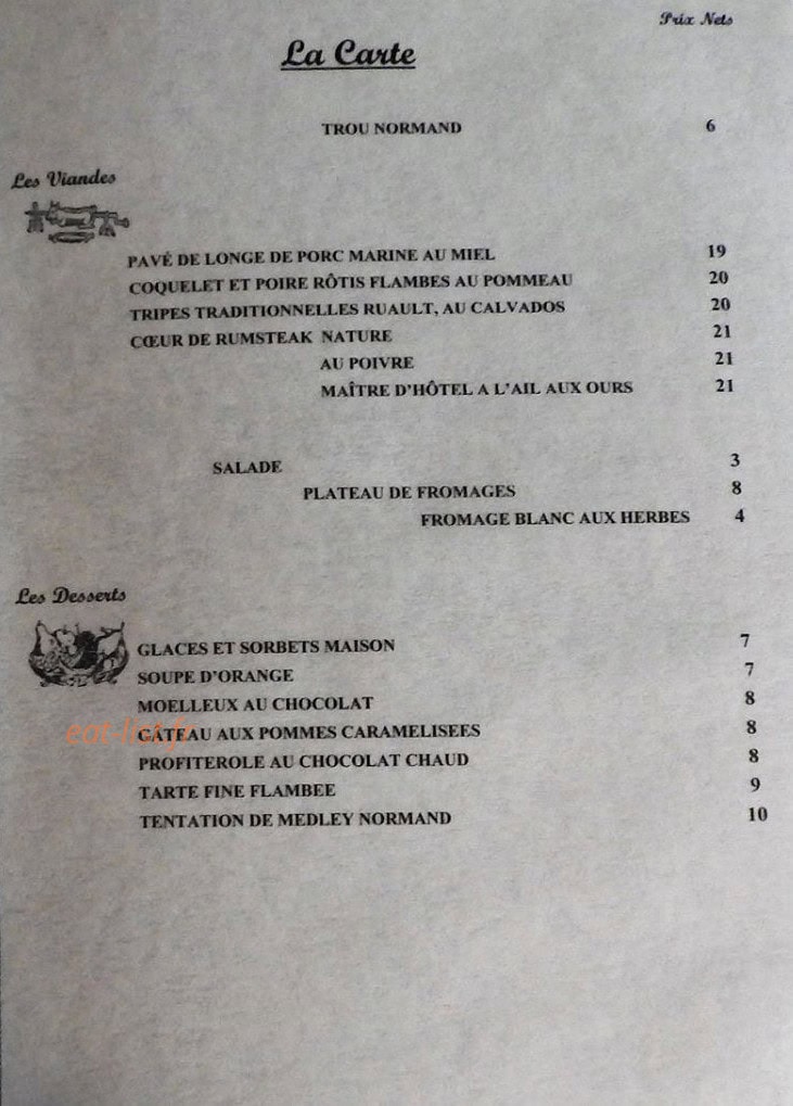 Hostellerie de l'Aubergade — carte page 3