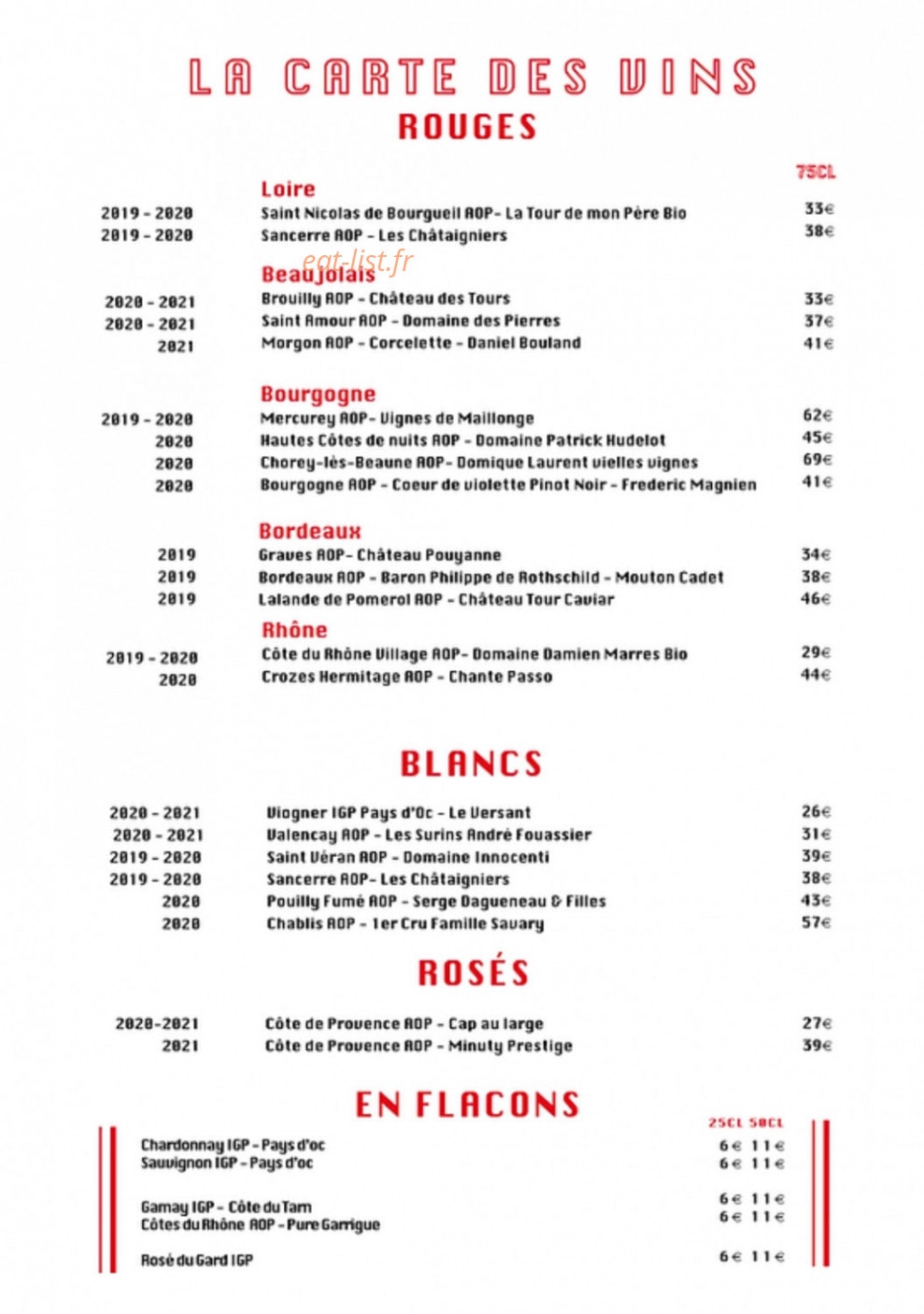 Bouillon Morny — carte page 2