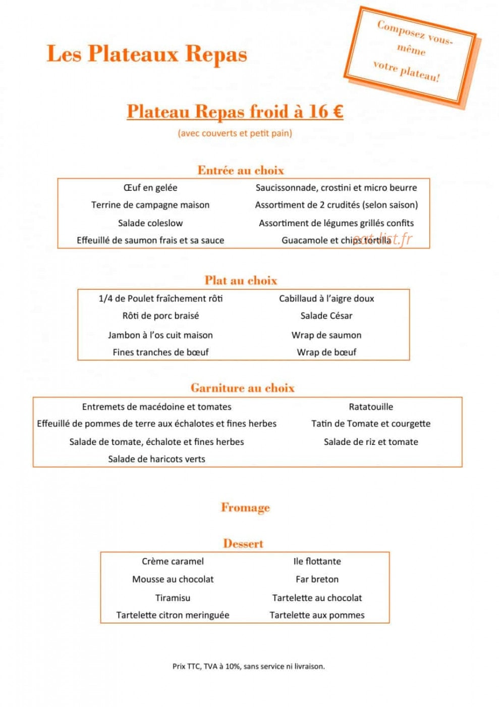 Breton Traiteur — carte page 2