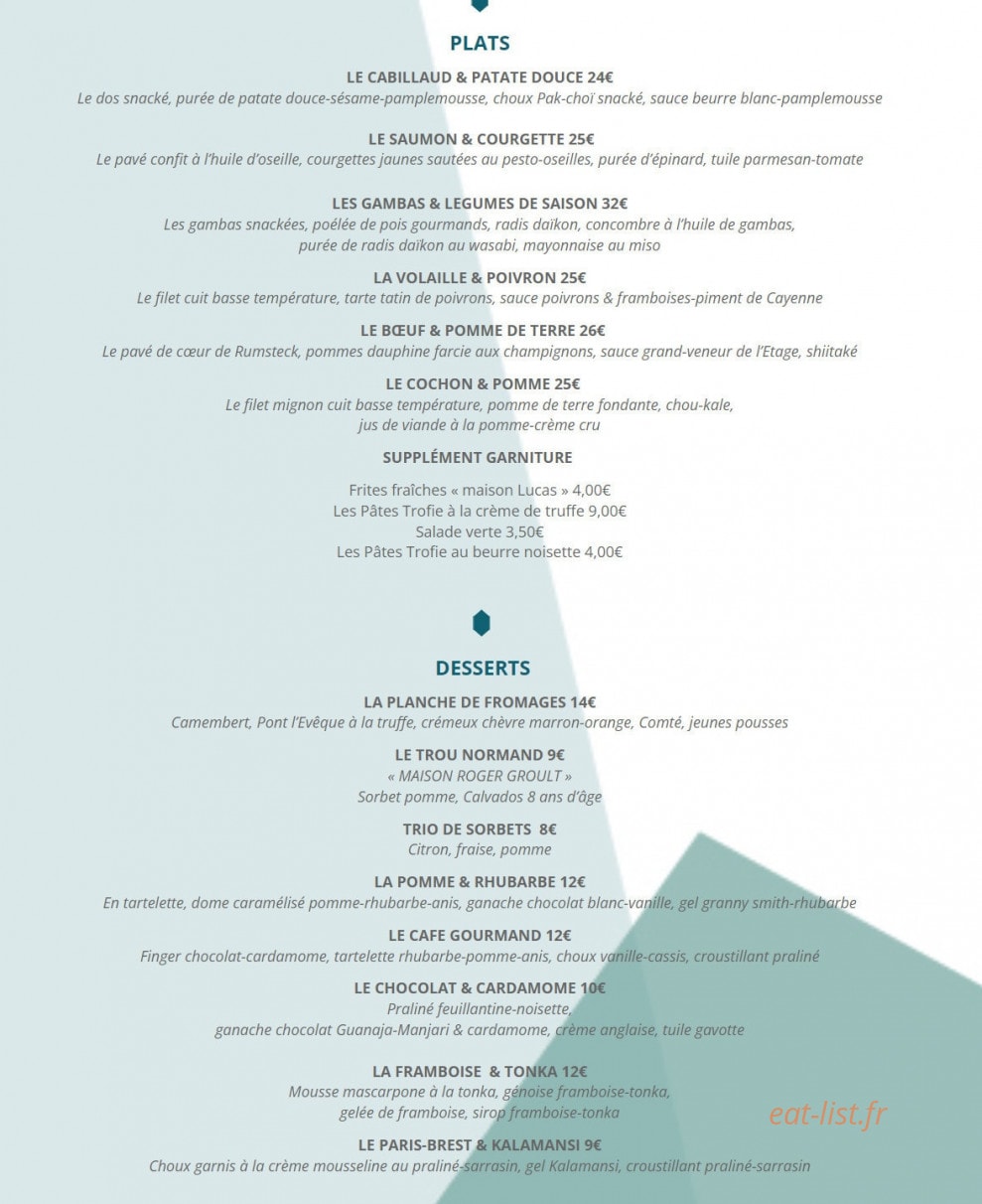 L'Etage Deauville — carte page 2