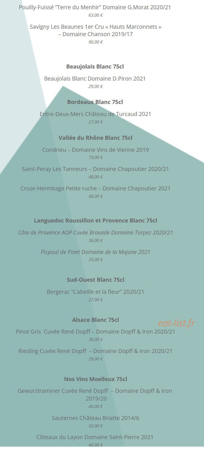 L'Etage Deauville — carte page 15