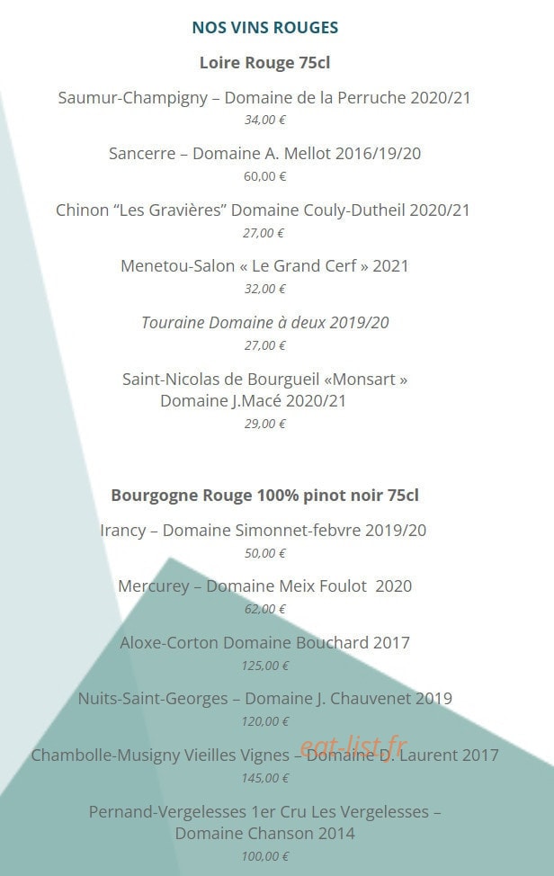 L'Etage Deauville — carte page 17