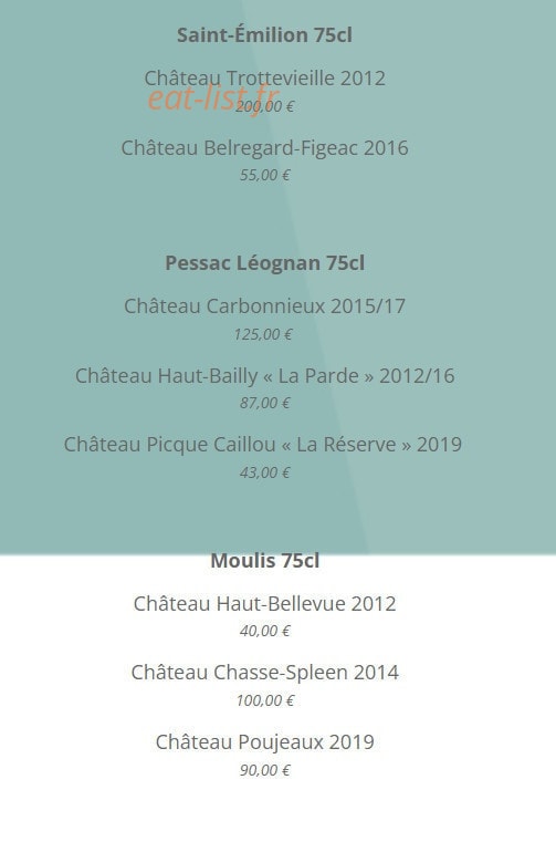L'Etage Deauville — carte page 21