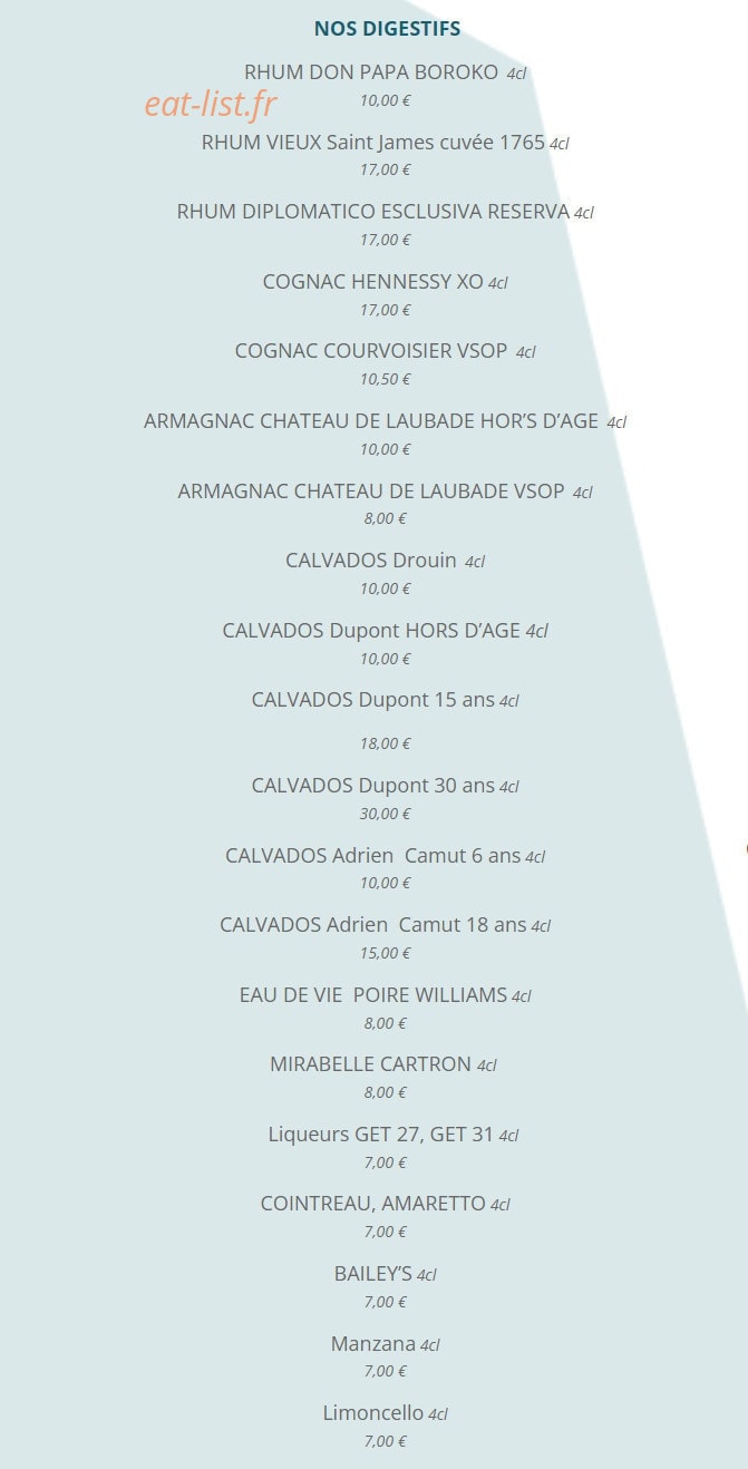 L'Etage Deauville — carte page 8