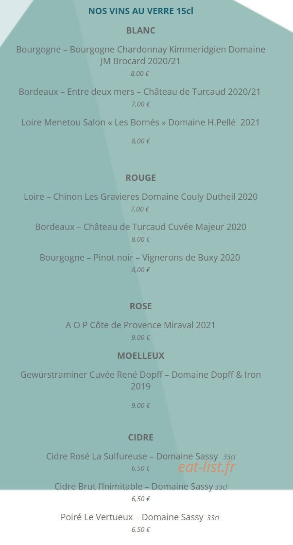 L'Etage Deauville — carte page 13