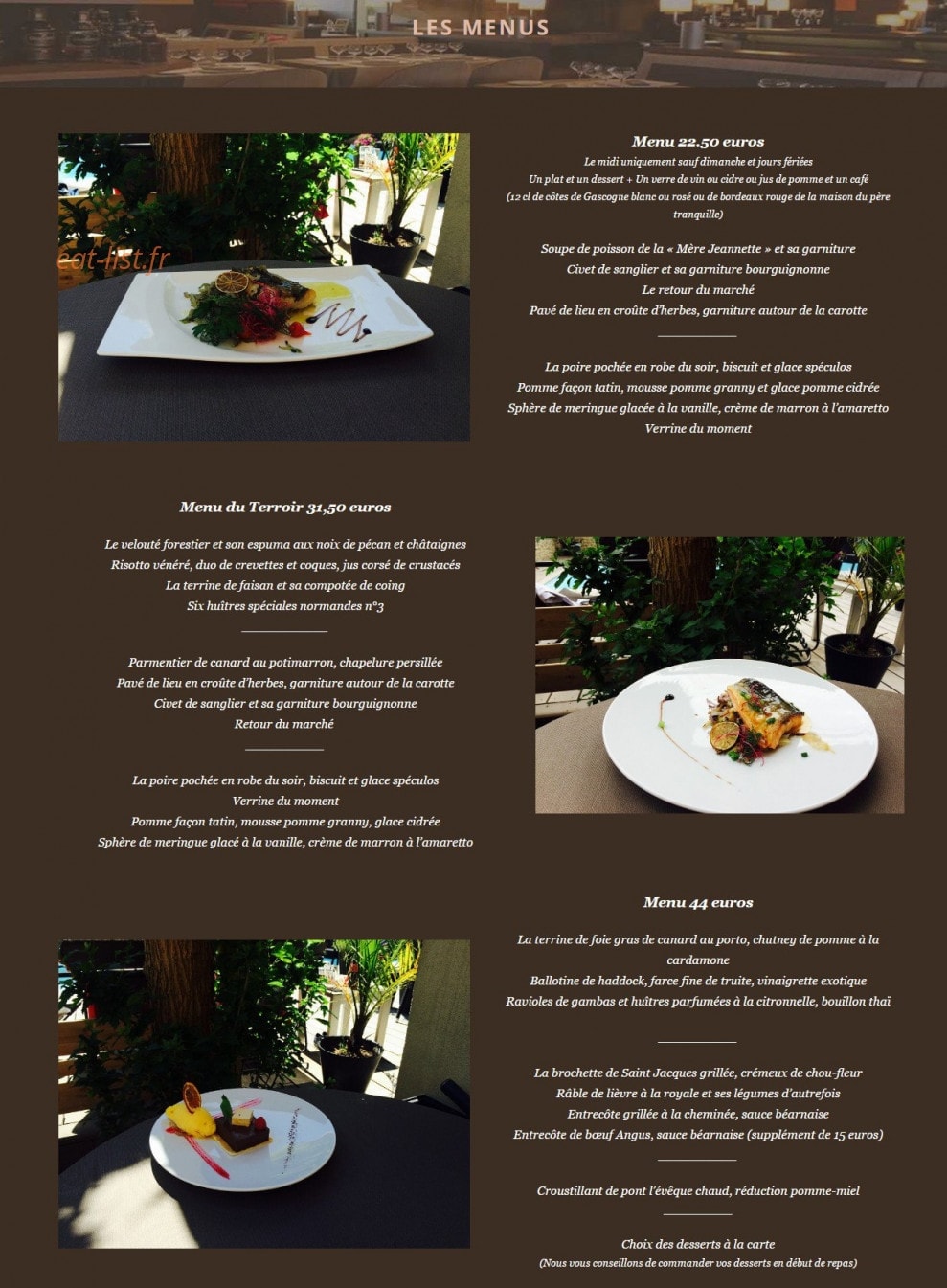 La Flambée — carte page 3