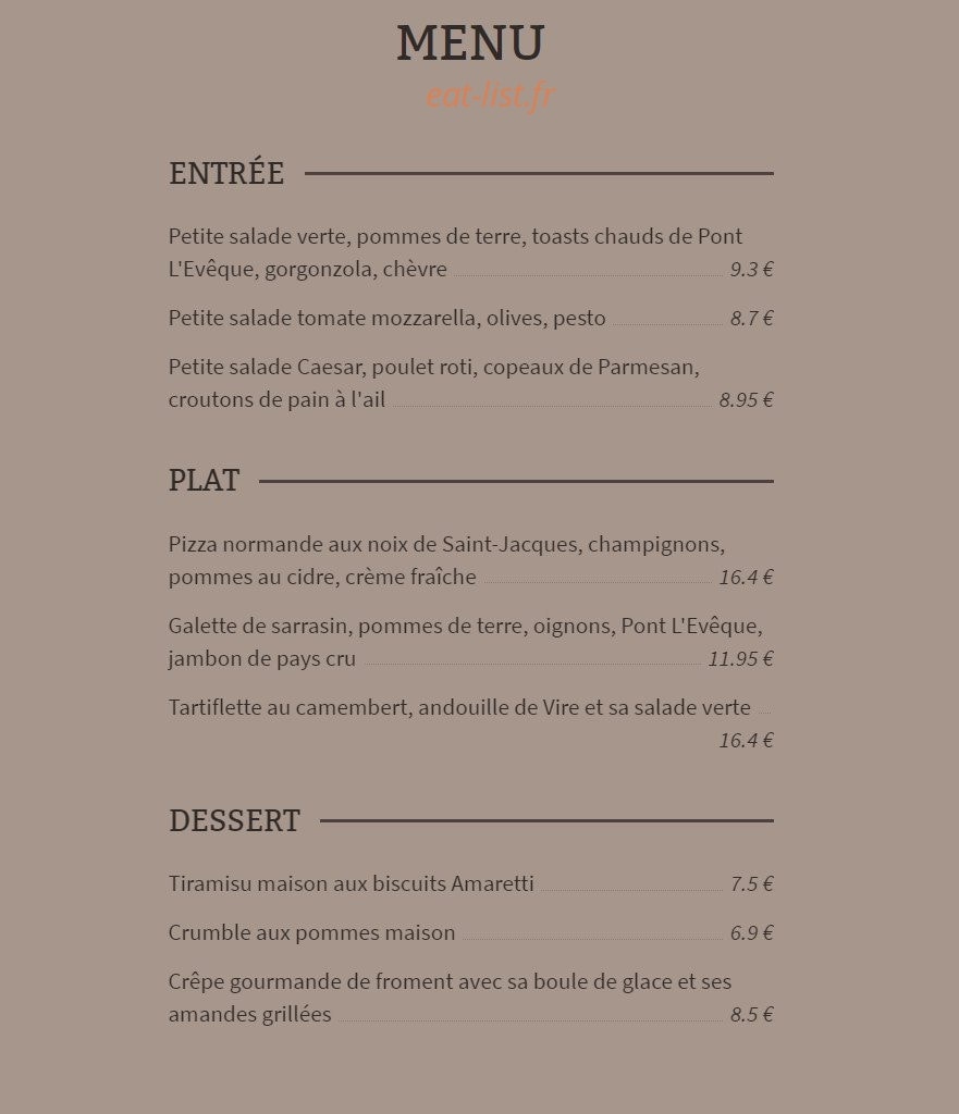 La Morny — carte page 1