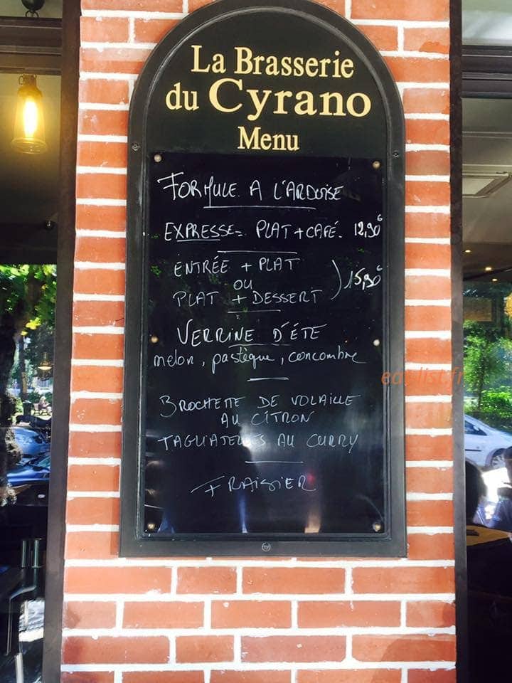 Le Cyrano — carte page 1