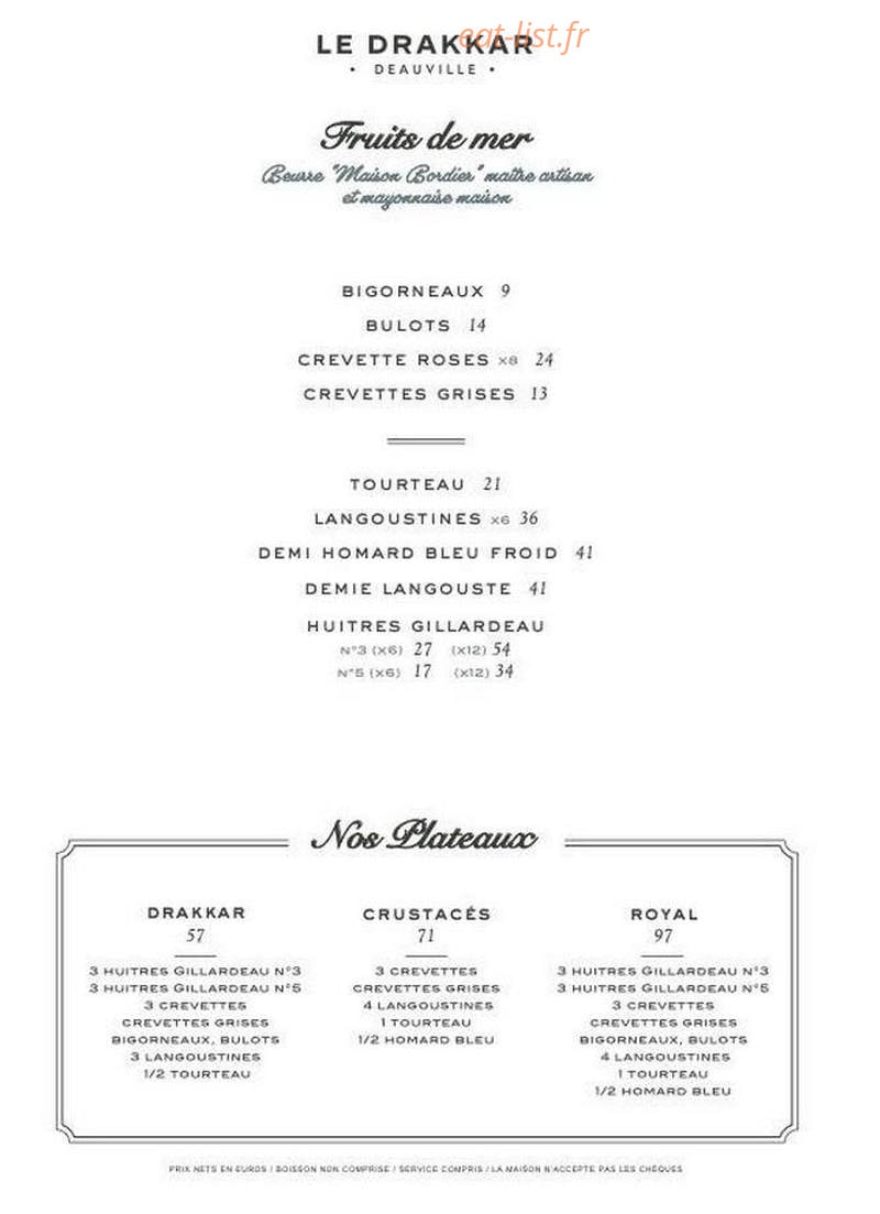 Le Drakkar Deauville — carte page 2