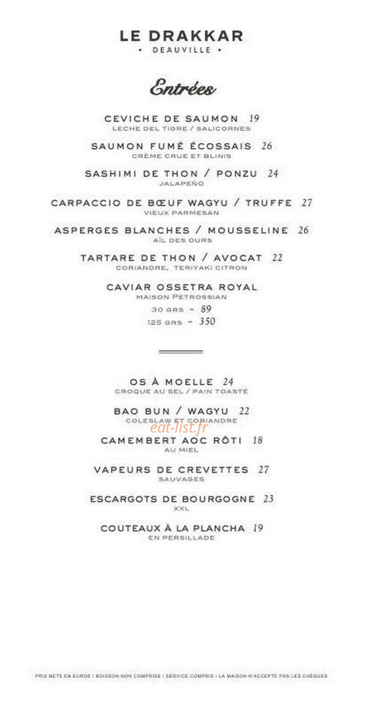 Le Drakkar Deauville — carte page 1