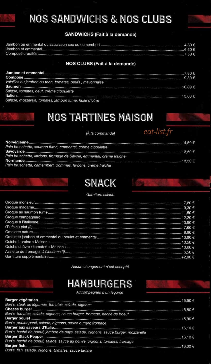 Le Morny's Café — carte page 3