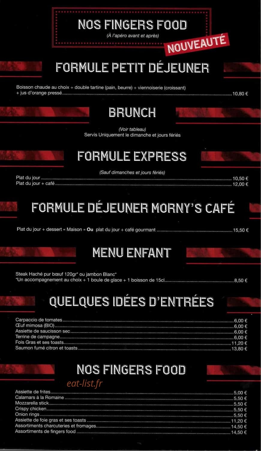 Le Morny's Café — carte page 4