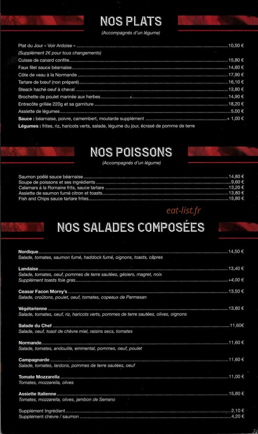 Le Morny's Café — carte page 2