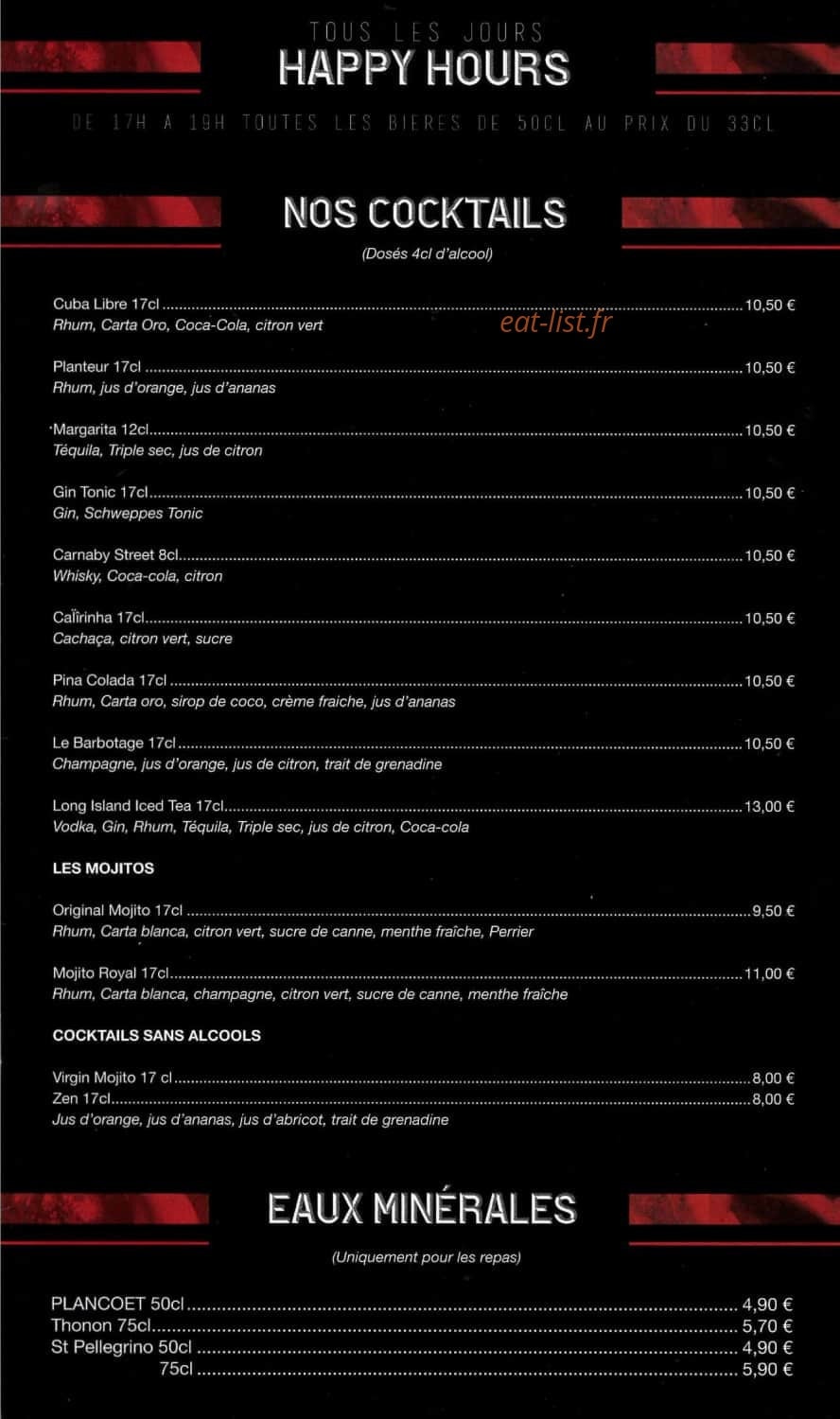 Le Morny's Café — carte page 5