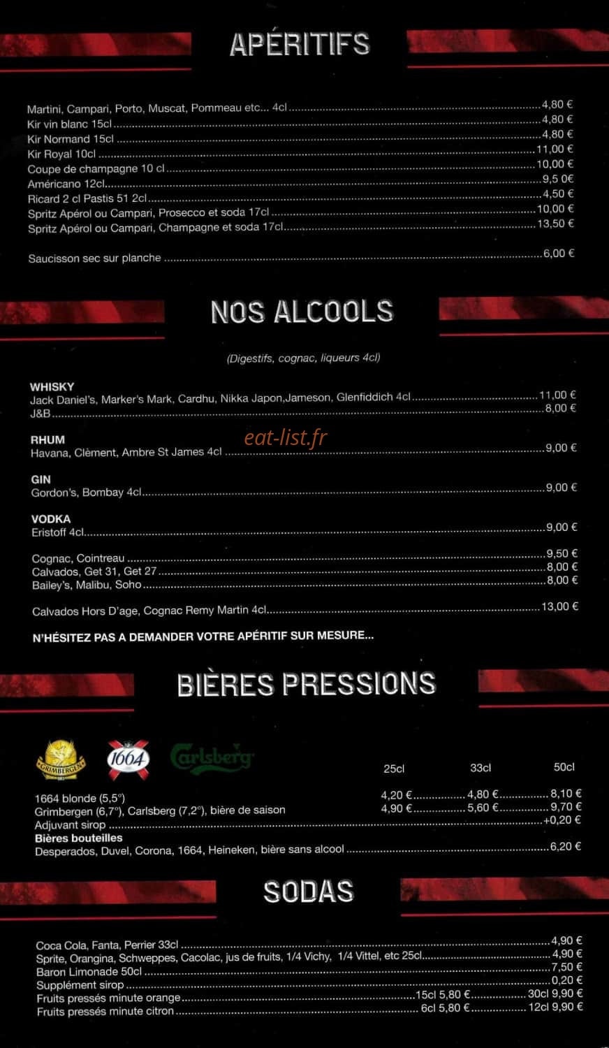 Le Morny's Café — carte page 6
