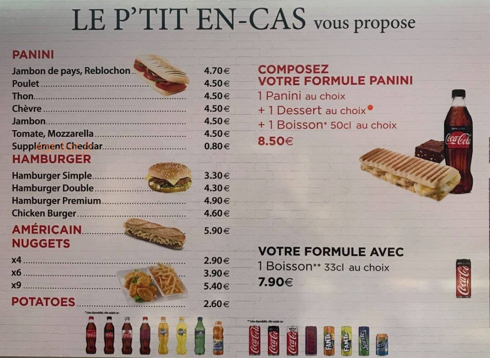 Le P'Tit En Cas — carte page 3