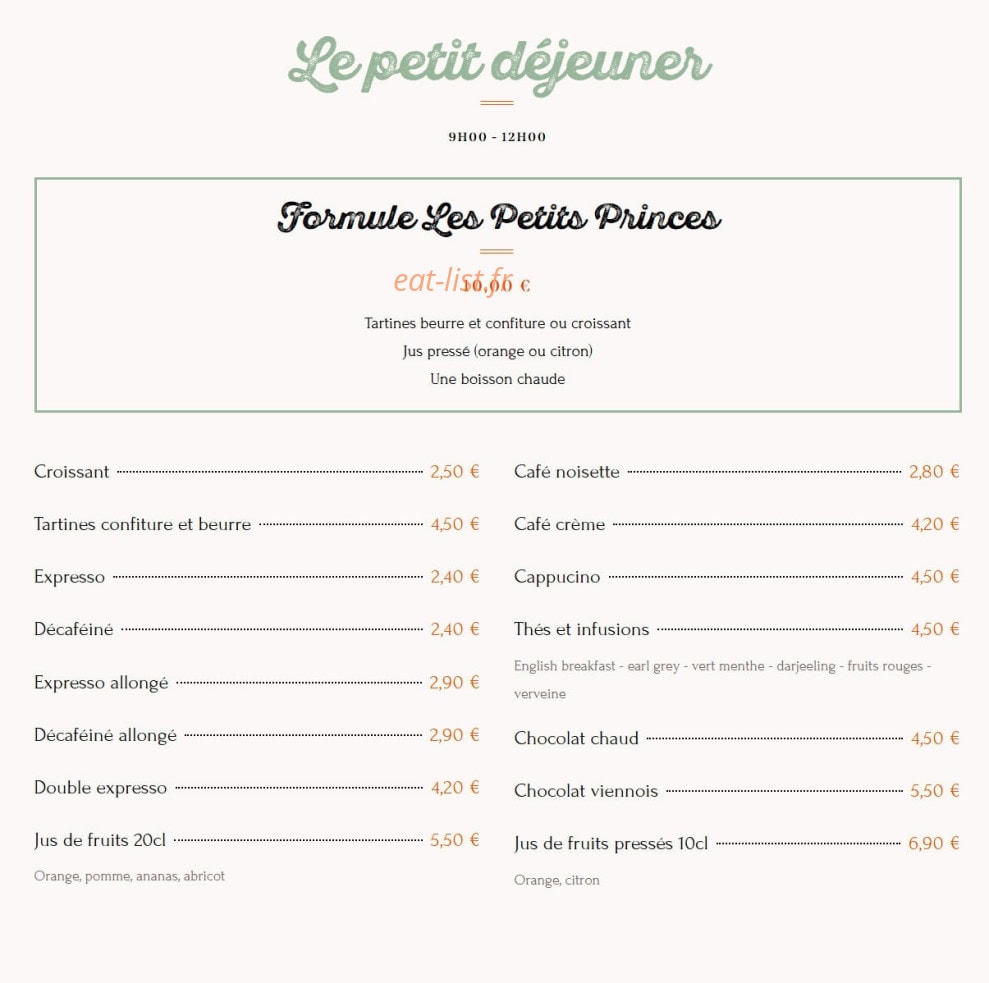 Les Petits Princes — carte page 1