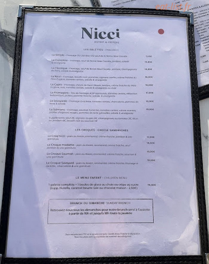 Nicci — carte page 1