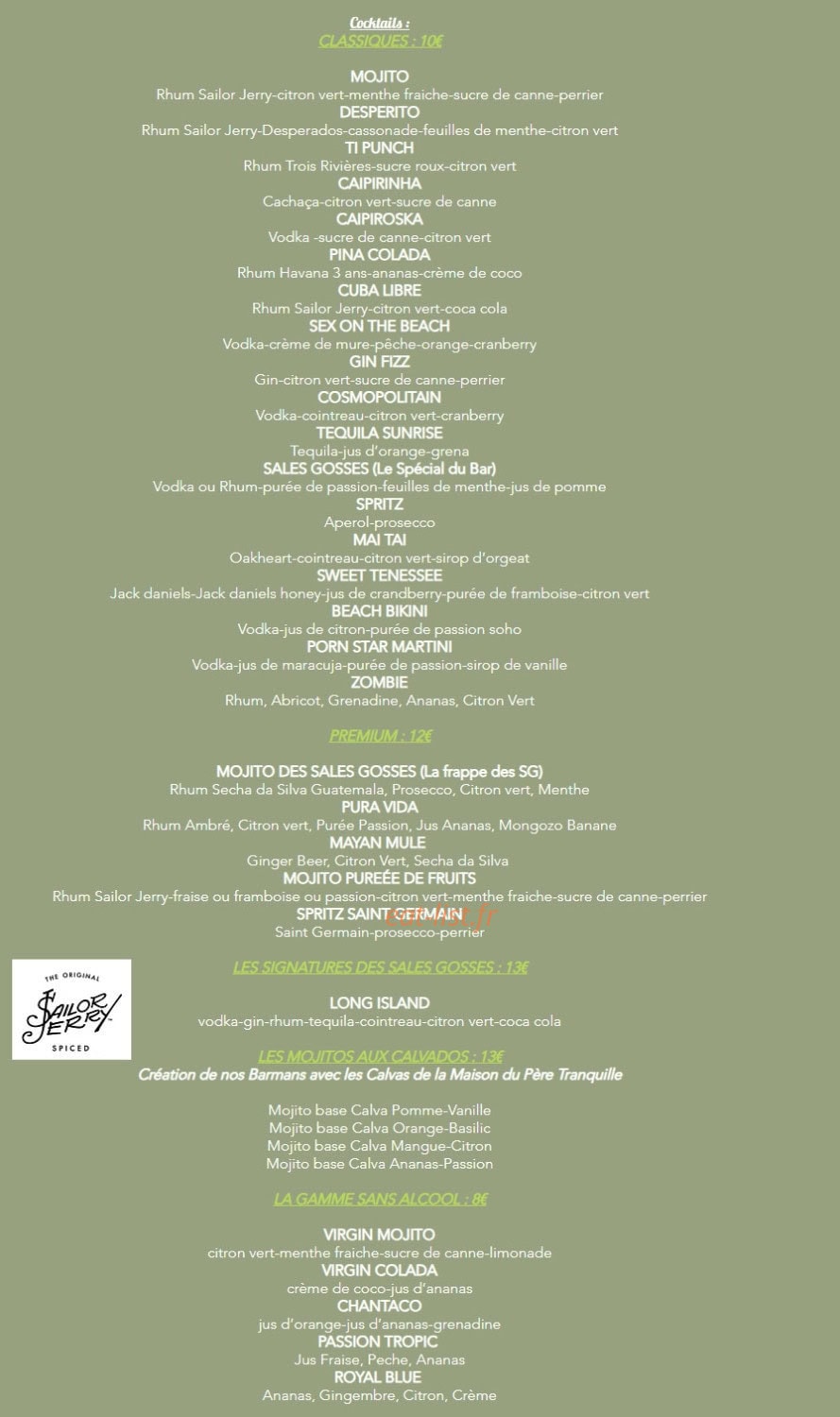 Sales Gosses — carte page 3