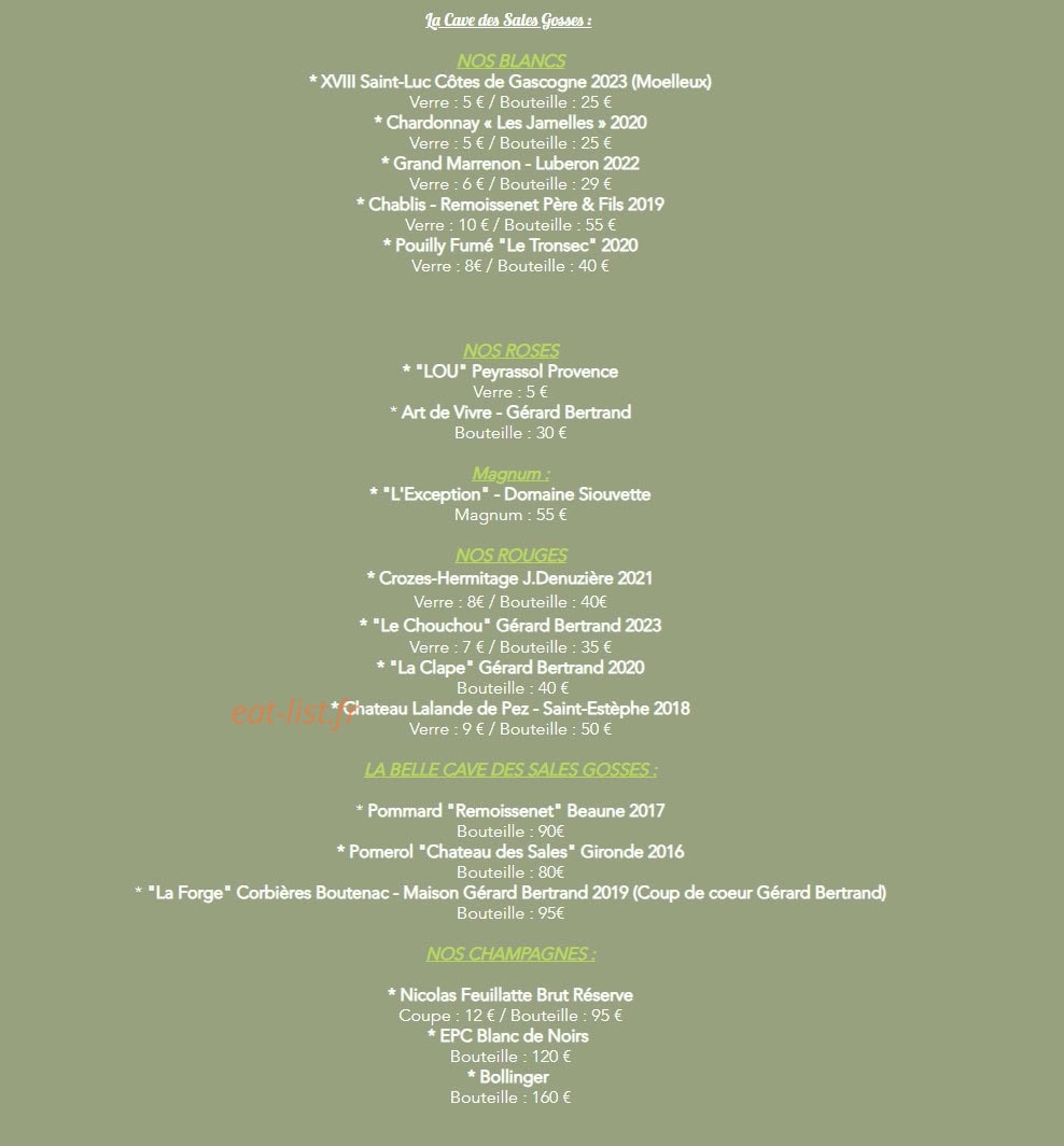 Sales Gosses — carte page 6
