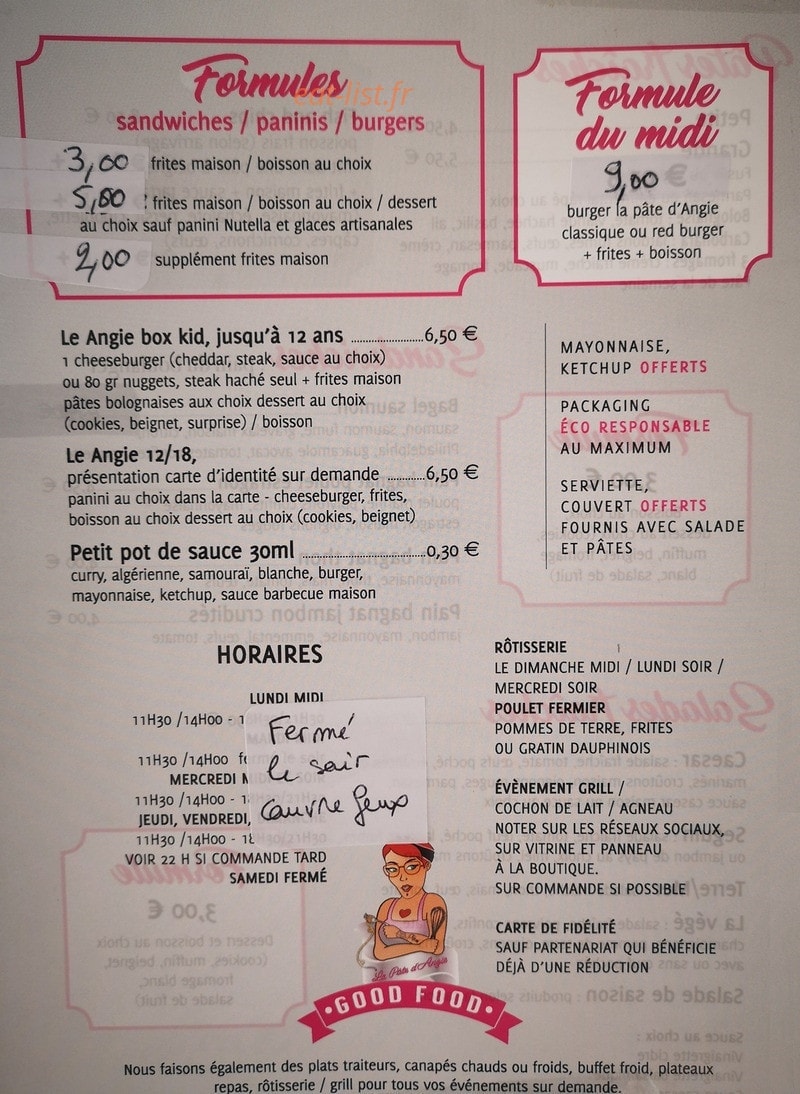 La Pate d'Angie — carte page 3