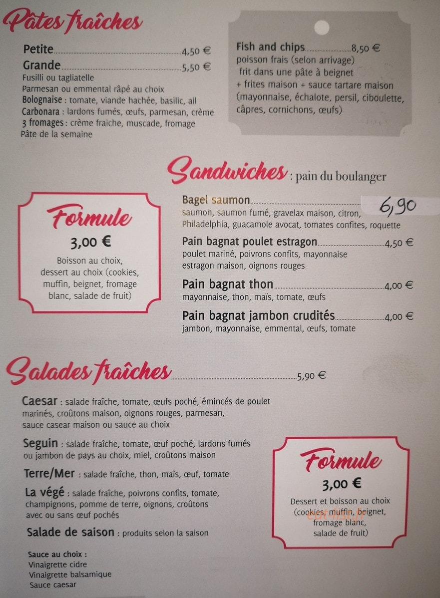 La Pate d'Angie — carte page 2