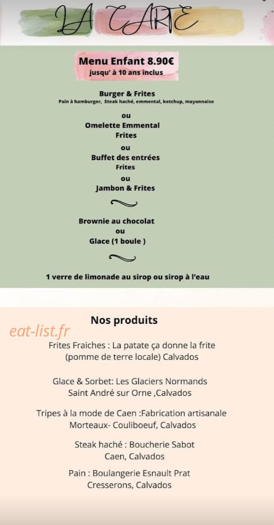 Le Bistrot d'Angèle — carte page 4