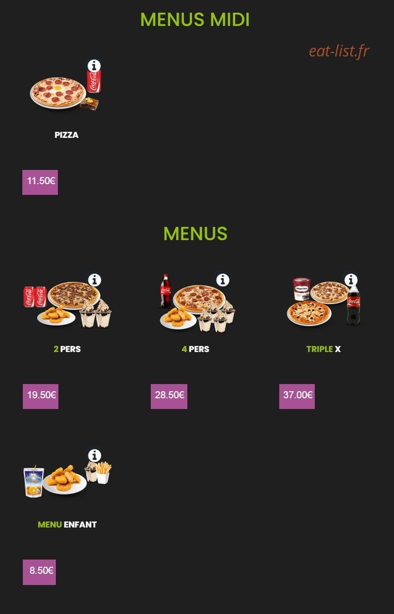 Pizza Presto — carte page 7