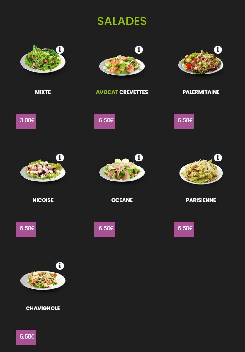 Pizza Presto — carte page 13