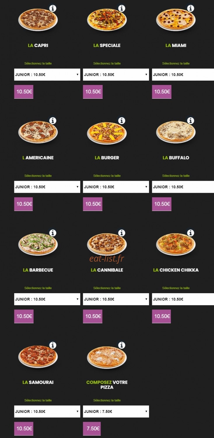Pizza Presto — carte page 10