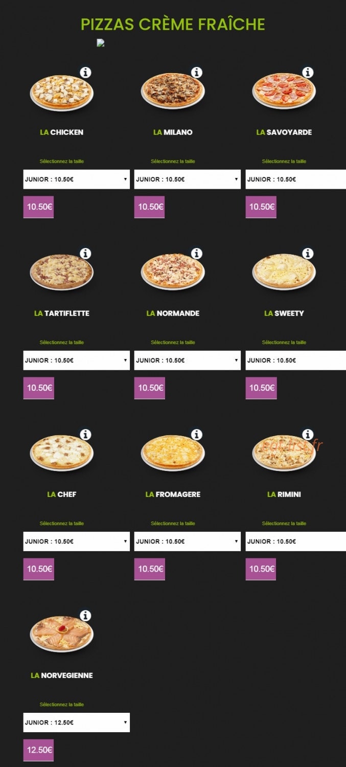 Pizza Presto — carte page 11