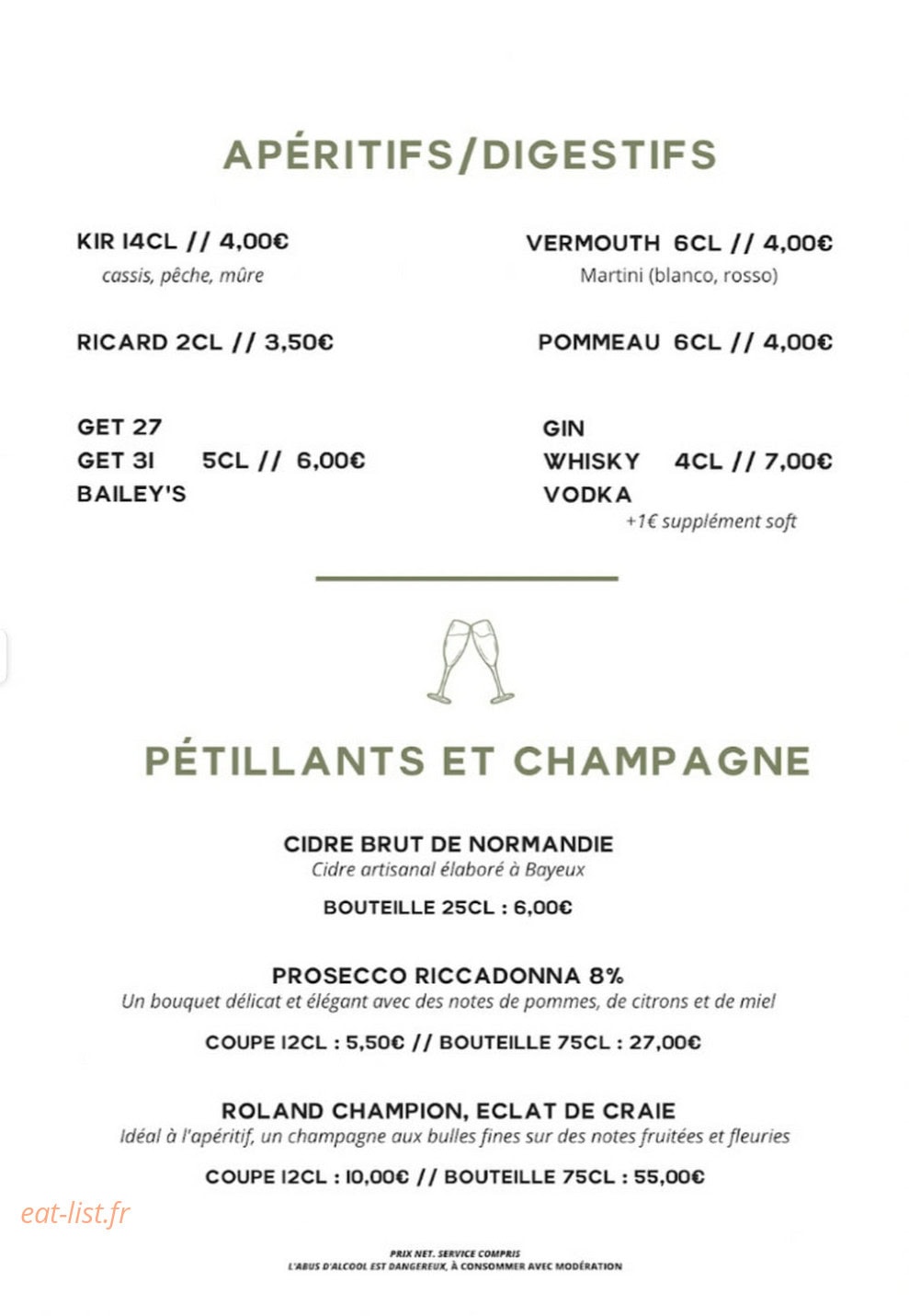 La Pergola — carte page 7