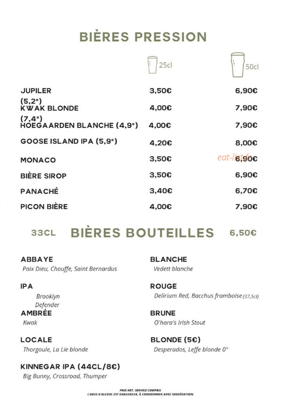 La Pergola — carte page 6