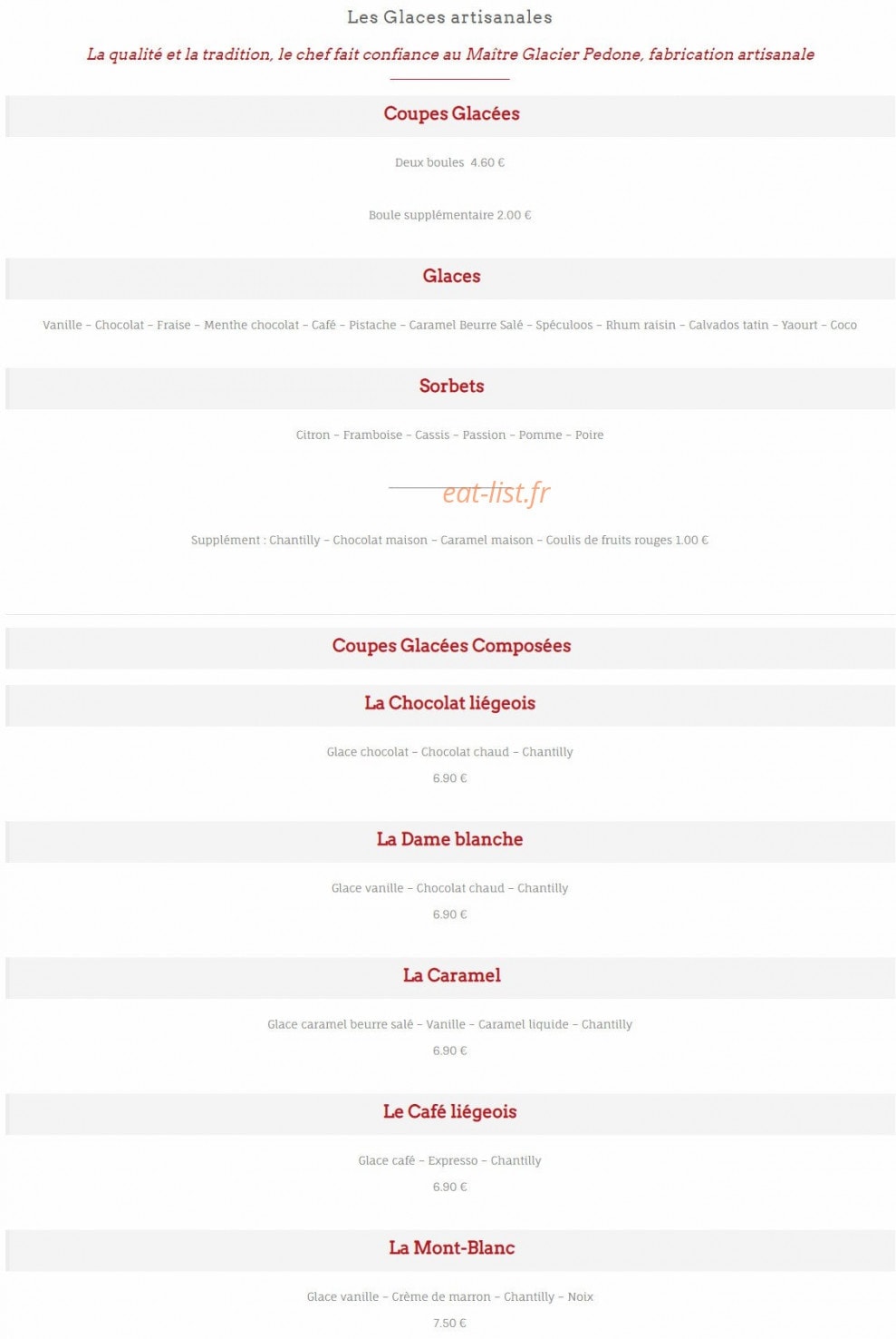Le Bistrot Blonvillais — carte page 9