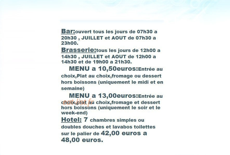 Le Grand Café — carte page 1