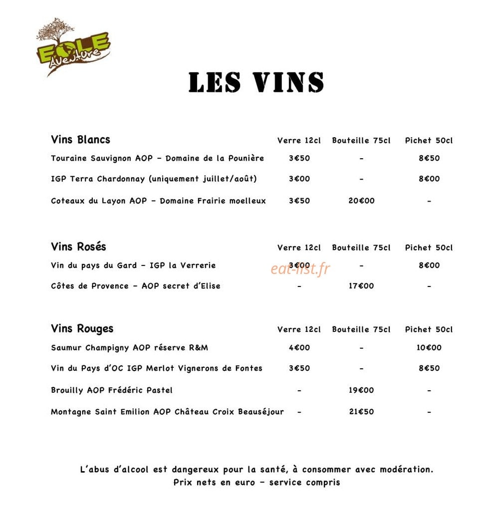 Eole Aventure — carte page 6
