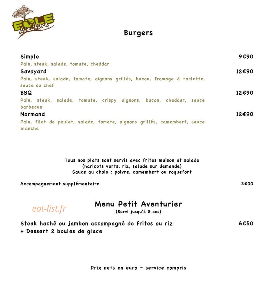 Eole Aventure — carte page 2