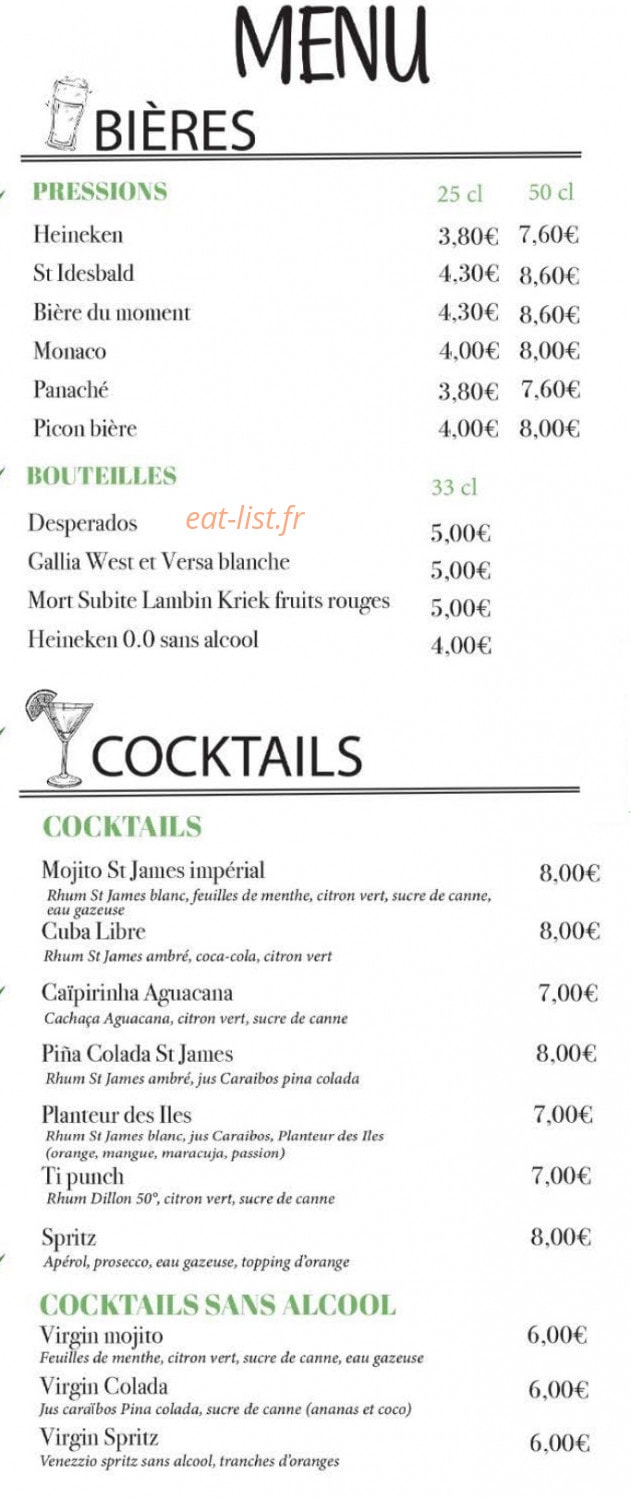 La Table d'EOLE — carte page 5