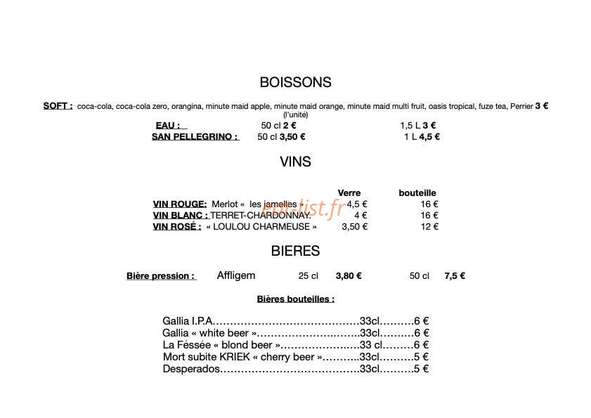 La Cabane — carte page 3