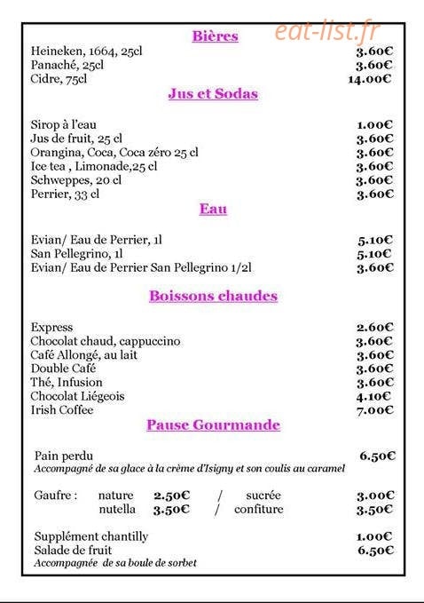 La Palmeraie — carte page 7