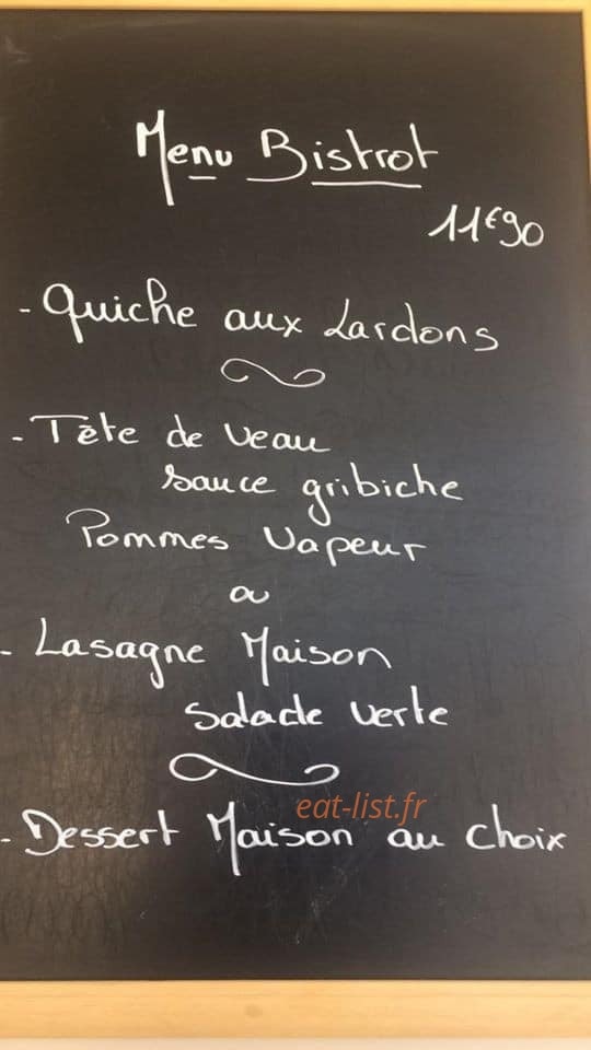 Bistrot du marché — carte page 1