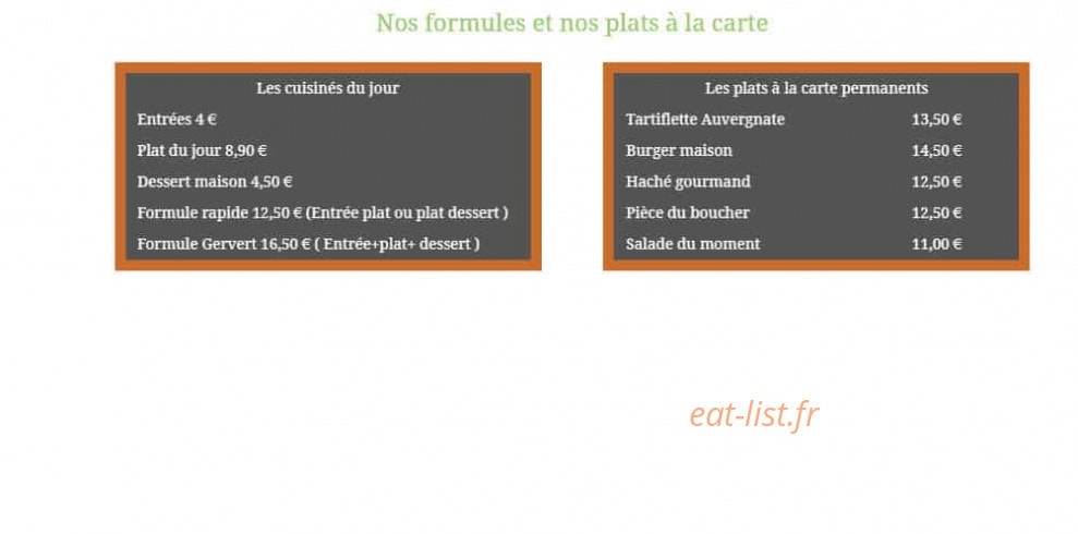 Café de France — carte page 1
