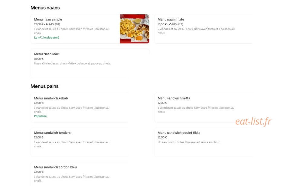 Kabul Naan tacos — carte page 4