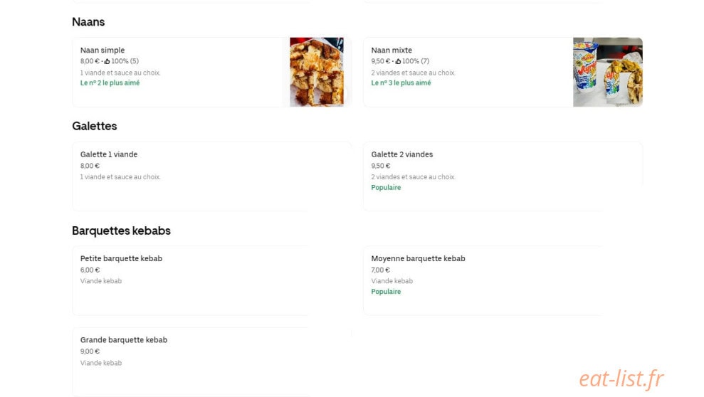 Kabul Naan tacos — carte page 7