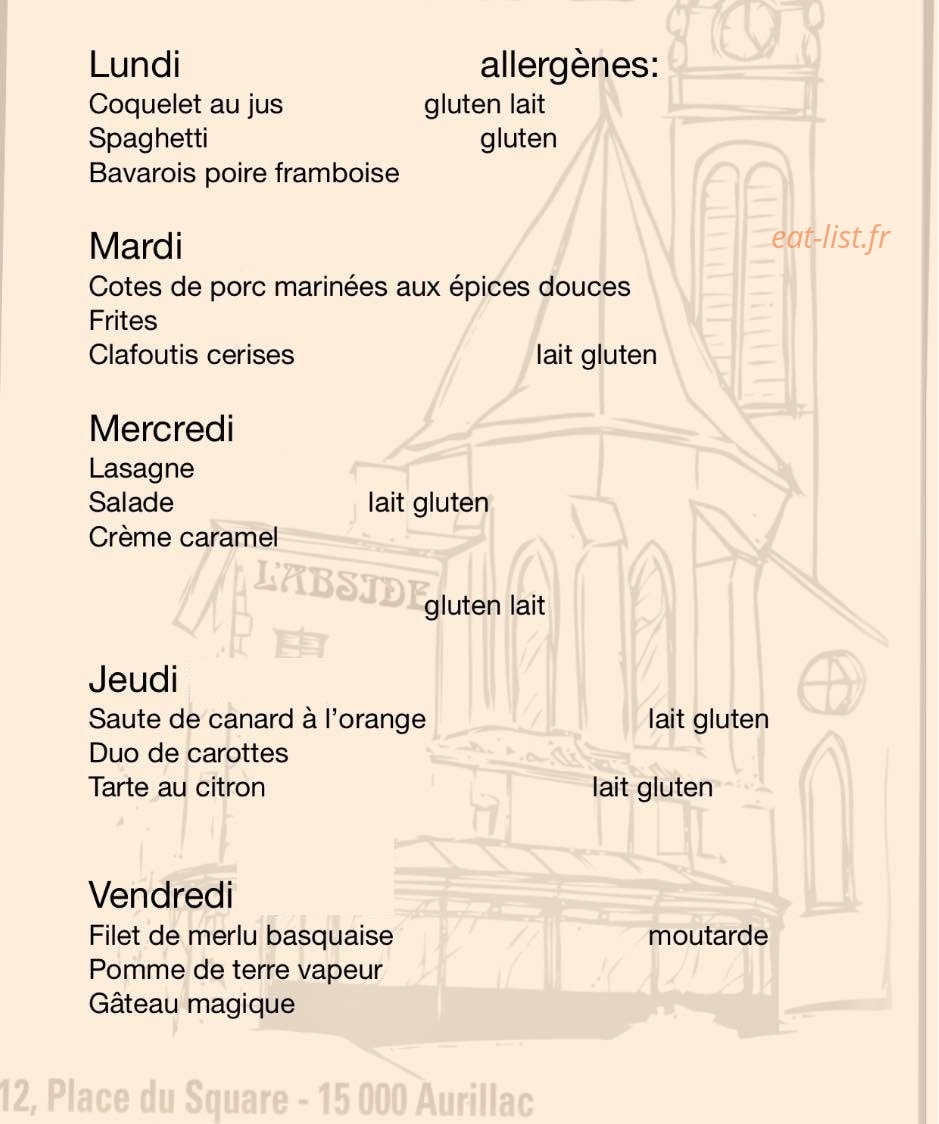 L'Abside — carte page 1