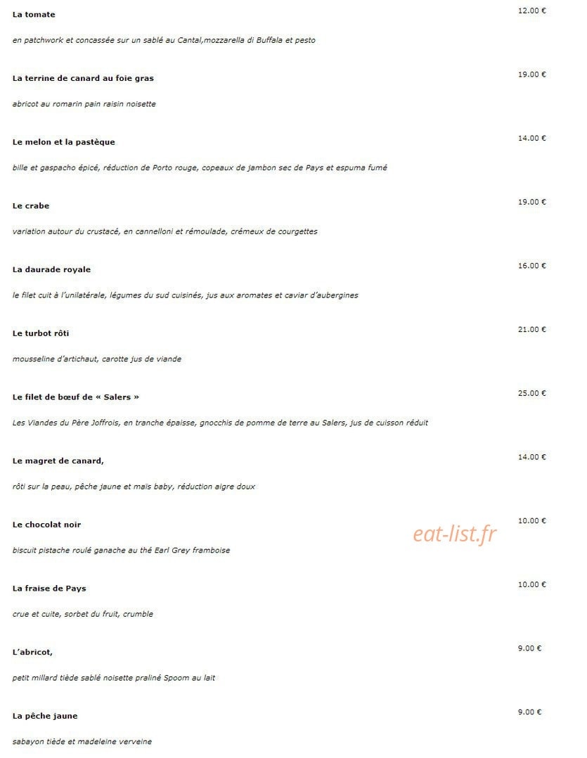L'Oh à la Bouche ! — carte page 1